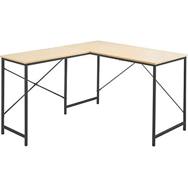 Iris Plaza NDL-001 L-Shaped Desk, Computer Desk, PC Desk, Desk, Natural x Black (NK) Online - Image 2