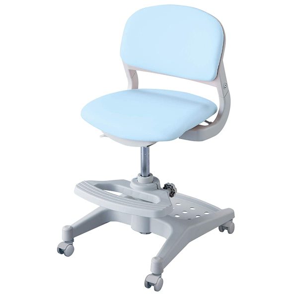 KOIZUMI CDC-872LB Study Chair, Light Blue, Size: W 17.9 x D 20.7 - 21.7 x H 30.1 - 34.3 inches (456 x 525 - 550 x 765 - 875 mm), SH435 - 545 mm (Outer dimensions), Hybrid Chair, Light Blue Color For Sale