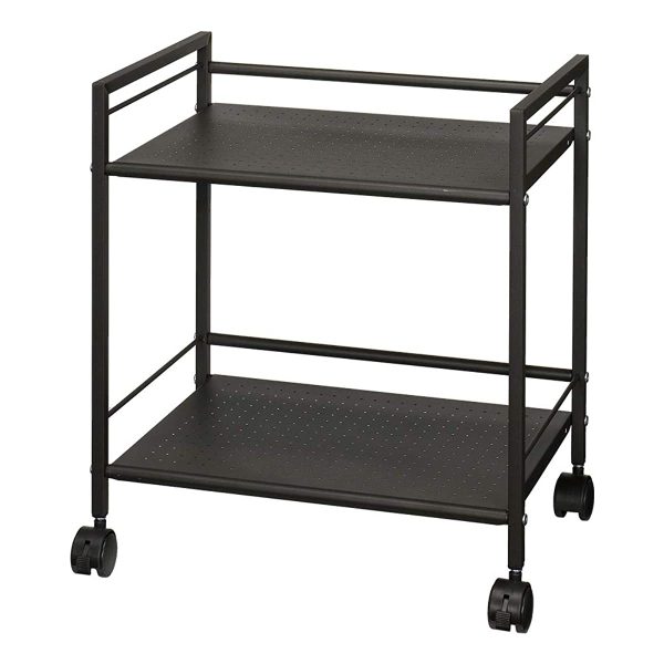 Doshisha GC-P46DB Kitchen Rack Wagon, 2 Tiers, Casters Included, Color Box Size, Dark Brown, Width 16.9 x Depth 11.6 x Height 18.5 inches (43 x 29.5 x 47 cm) Sale