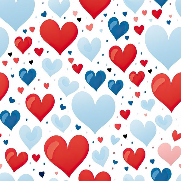 Patriotic Heart Burst Fabric Discount