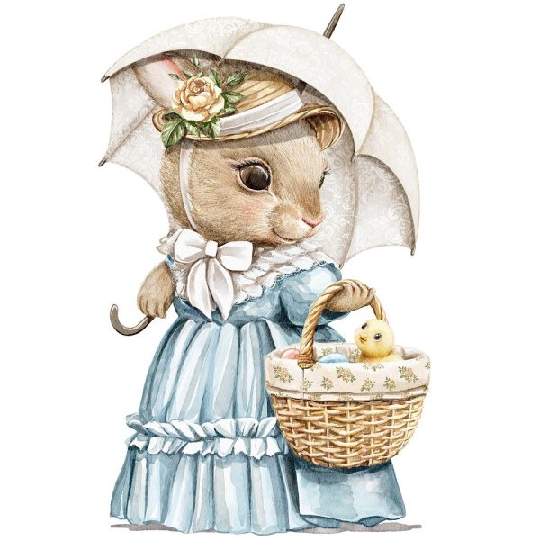Little Critters Easter Lady Rabbit Fabric Panel Online now