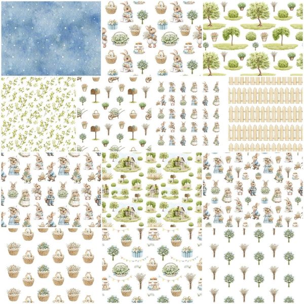 Little Critters Easter Rabbit Family Fat Quarter Bundle - 13 Pieces Online Sale