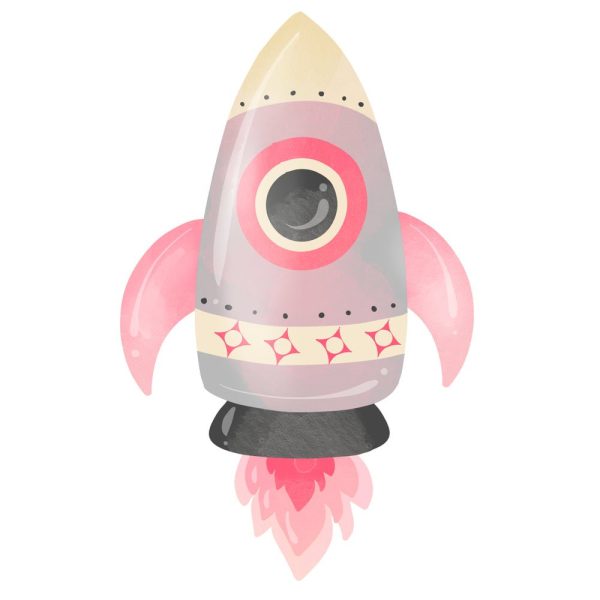 Space Girls Rocket Ship #1 Fabric Panel Sale