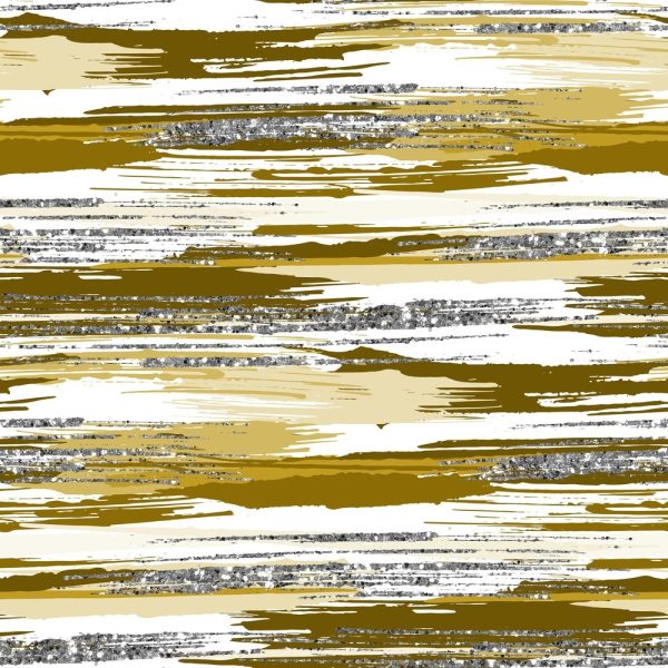 Silver Glitter and Brush Stroke Fabric - Casino Cream For Discount