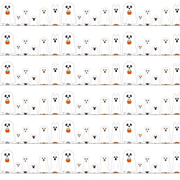 Trick Or Treating Dogs Fabric Fashion