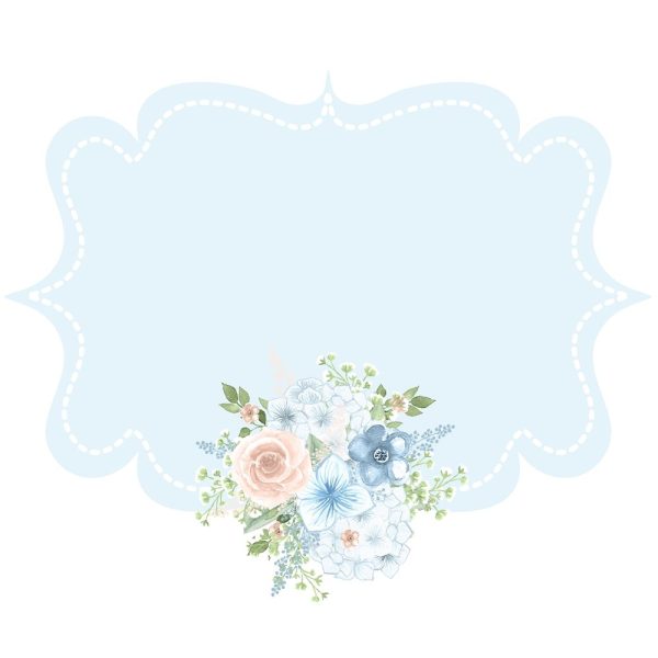 Powder Blue Frame #2 Fabric Panel Online Hot Sale