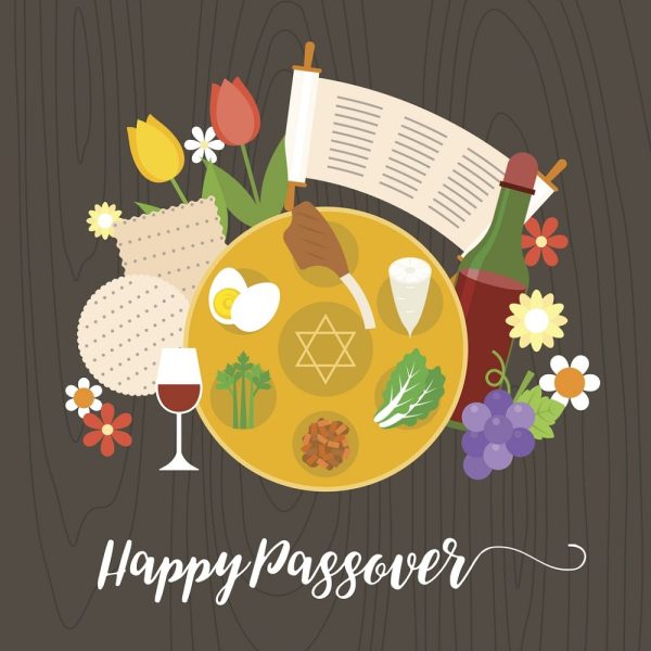 Happy Passover Fabric Panel - Brown Supply